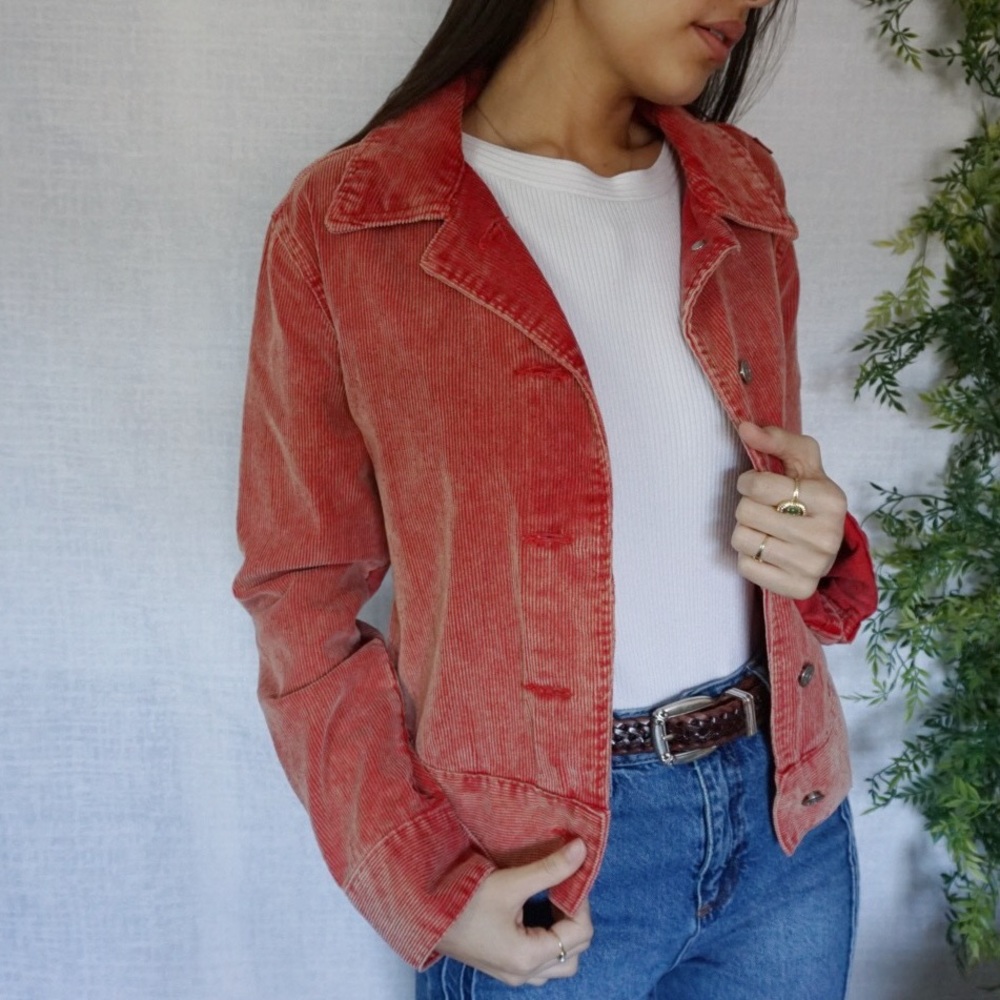Dzarm rustic red corduroy jacket | Size L